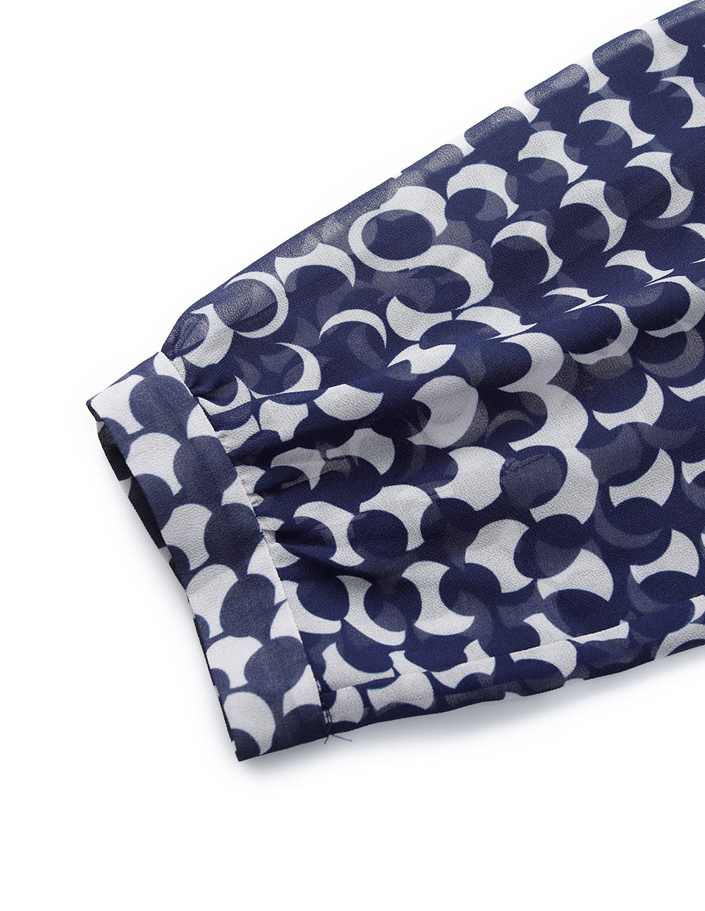 MARYLING V-Neck Ruffle Empire-Waist Spot Printed Pleated Midi Dress