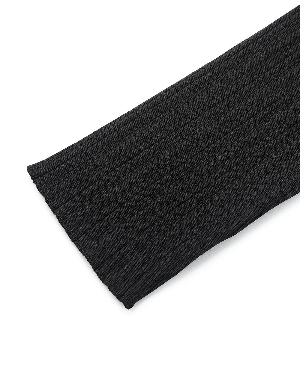 MARYLING Round-Neck Knitted Patchwork Fish-Tail Midi Dress