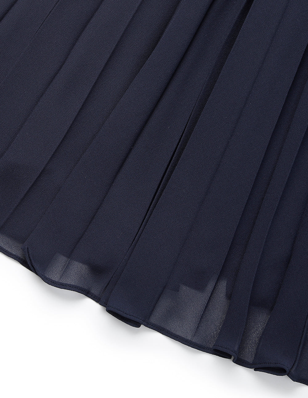 MARYLING Structured Collar Double-breasted Trench-Inspired Faux Two-Piece Pleated Midi Dress