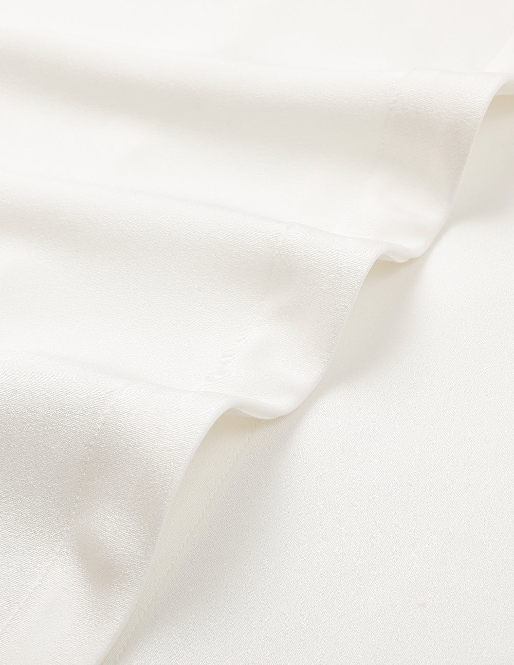 MARYLING V-Neck Flared Short-Sleeves Gathered Backless Satin White Evening Gown Dress