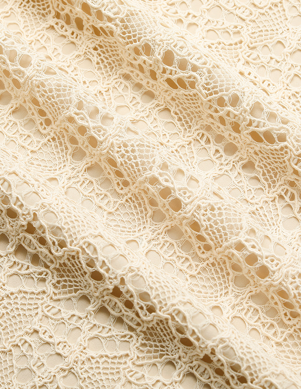 MARYLING Square-Neck 1/2 Sleeve Empire-Waist Fishtail Lace Dress