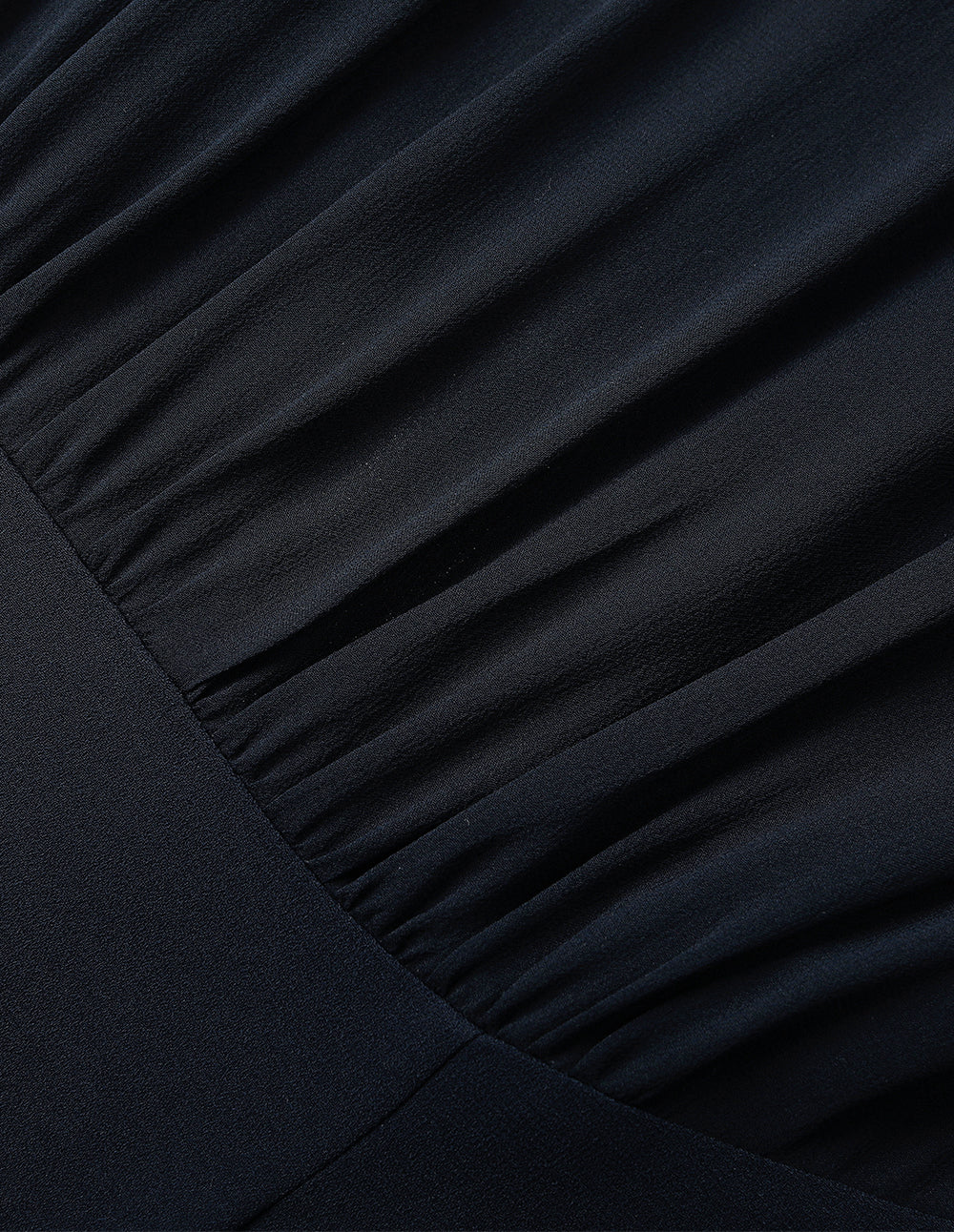 MARYLING Spliced Transparent Georgette Half-Sleeve Midi Shirt Dress