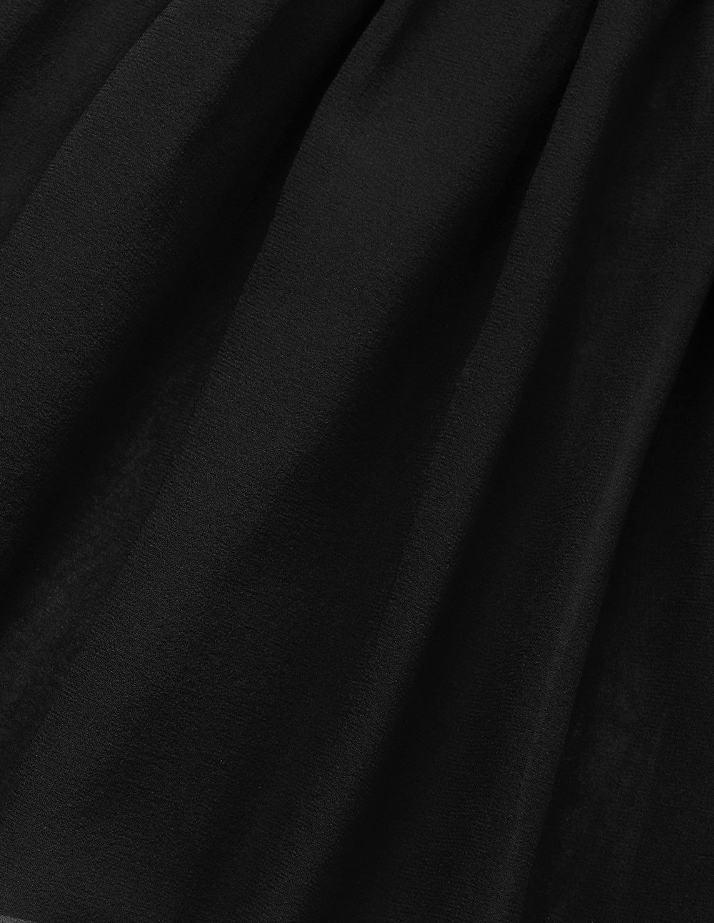 MARYLING Lapel Sheer Overlay Ruffled Short-Sleeve Pin-Tuck Empire-Waist Pleated Midi Dress