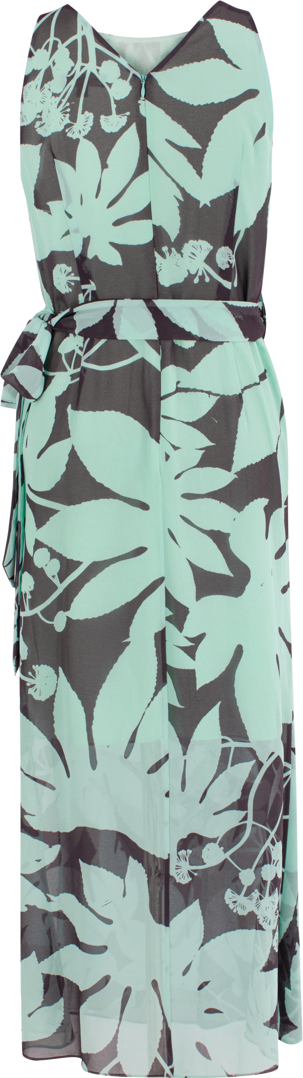 MARYLING Blue-Brown Tree Shadow Printed Dresses